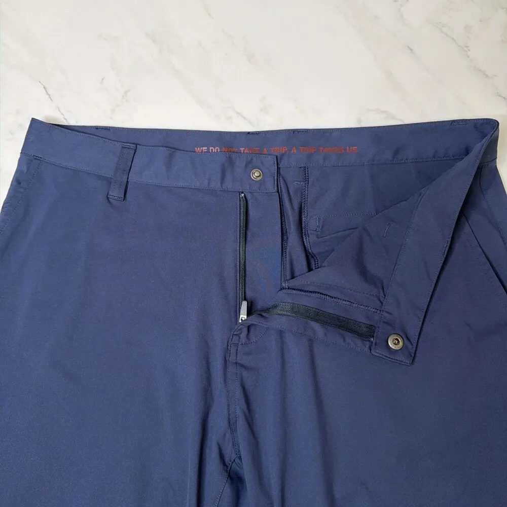 Rhone Commuter Pants Classic Fit Flex-Knit Navy 35 Stealth Wealth Techwear Golf